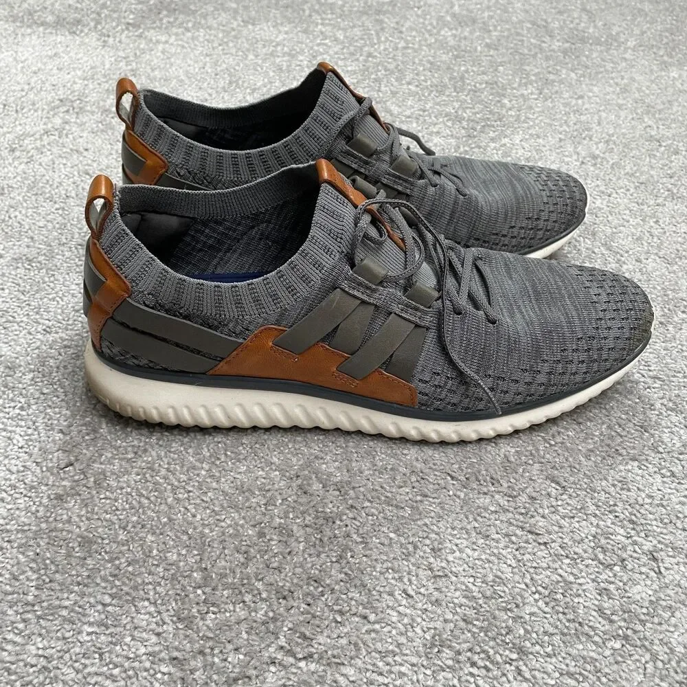Cole Haan x Grand.Os Woven Grand Motion Sneaker Shoes Mens 12M Gray Knit Leather